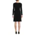 Women's Boatneck Long Sleeve Tie Waist Dress, Back