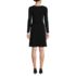 Women's Boatneck Long Sleeve Tie Waist Dress, Back