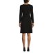 Women's Boatneck Long Sleeve Tie Waist Dress, Back