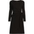Women's Boatneck Long Sleeve Tie Waist Dress, Front