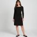 Women's Boatneck Long Sleeve Tie Waist Dress, Front