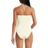Women's Ruched Multi-Way V-Neck Halter High Leg One Piece Swimsuit, Back
