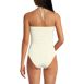 Women's Ruched Multi-Way V-Neck Halter High Leg One Piece Swimsuit, Back