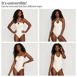 Women's Ruched Multi-Way V-Neck Halter High Leg One Piece Swimsuit, alternative image