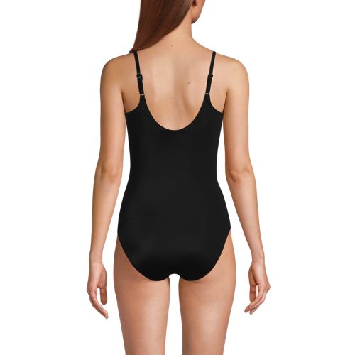 Women's Tugless Thin Strap One Piece Swimsuit, Back