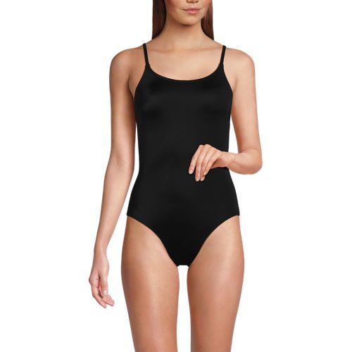 Women's Tugless Thin Strap One Piece Swimsuit, Front