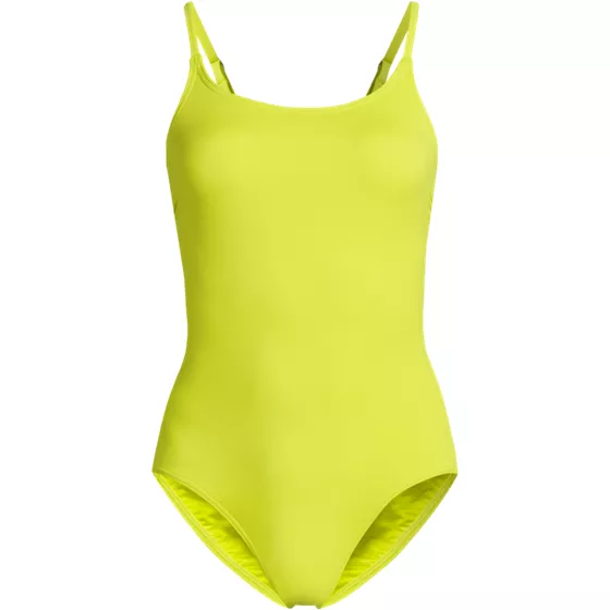 Women's Tugless Thin Strap One Piece Swimsuit - primary
