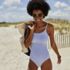 Women's Tugless Thin Strap One Piece Swimsuit, alternative image