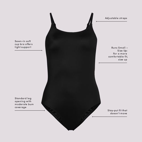 Women's Tugless Thin Strap One Piece Swimsuit, alternative image