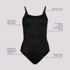 Women's Chlorine Resistant Scoop Neck High Leg Tugless Tank Thin Strap One Piece Swimsuit Adjustable