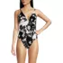 Women's Reversible V-Neck Ultra High Leg Strappy One Piece Swimsuit, alternative image