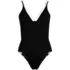 Women's Reversible V-Neck Ultra High Leg Strappy One Piece Swimsuit, Front
