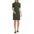 Women's Knit Rib Mock Neck Dress, Front