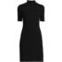 Women's Knit Rib Mock Neck Dress, Front