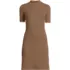 Women's Knit Rib Mock Neck Dress, Front