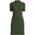 Women's Knit Rib Mock Neck Dress, Front