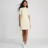 Women's Knit Rib Mock Neck Dress, Front