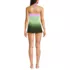 Women's Ruched Multi-Way Mini Swim Dress Swimsuit, Back