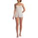 Women's Ruched Multi-Way Sweetheart Halter Swim Dress One Piece Swimsuit, Front