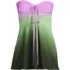Women's Ruched Multi-Way Mini Swim Dress Swimsuit, Front