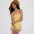 Women's Ruched Multi-Way Mini Swim Dress Swimsuit, alternative image
