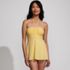 Women's Ruched Multi-Way Mini Swim Dress Swimsuit, Front