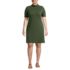 Women's Plus Size Knit Rib Mock Neck Dress, Front