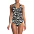 Women's Surplice Halter Tankini Top and High Leg High Waisted Bottoms 2 Piece Set, Front