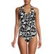 Women's Surplice Halter Tankini Top and High Leg High Waisted Bottoms 2 Piece Set, Front