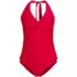 Women's Surplice Halter Tankini Top and High Leg High Waisted Bottoms 2 Piece Set, Front