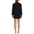 Women's Cotton Gauze Button Down Swim Cover-up Shirt Dress, Back