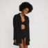 Women's Cotton Gauze Button Down Swim Cover-up Shirt Dress, Front
