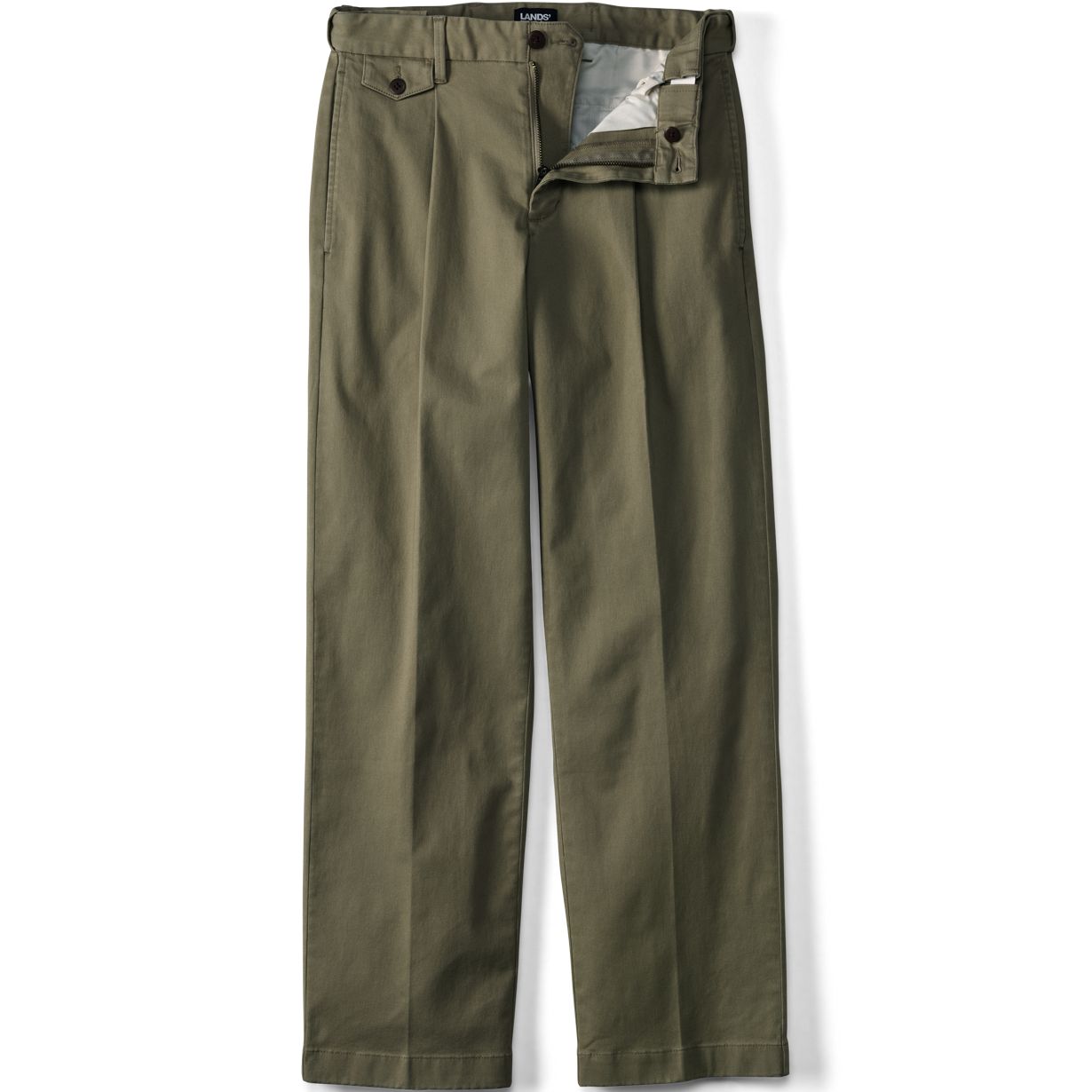 Men's Comfort Waist Relaxed Fit Pleated Knockabout Chino Pants