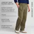 Men's Knockabout Comfort Waist Relaxed Fit Pleated Front Chino Pant, alternative image