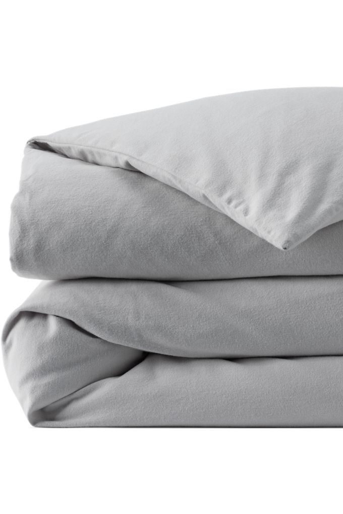 Lands' End Luxe Flannel Duvet Bed Cover