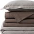 Luxe Flannel Yarn Dyed Duvet Bed Cover, Front