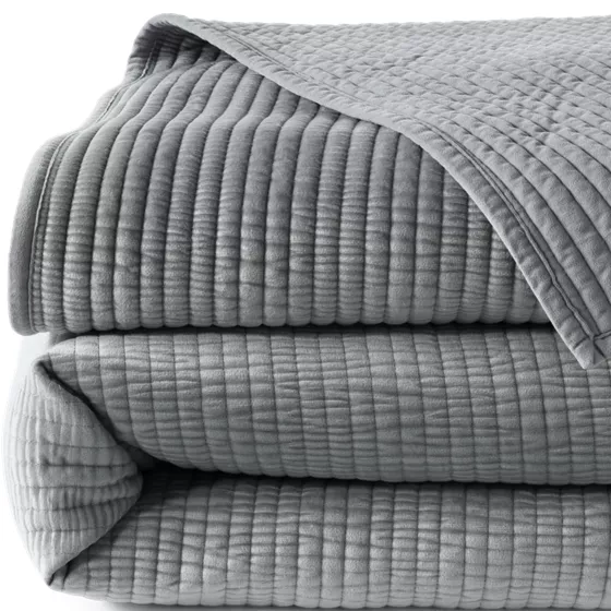 Textured Velvet Quilt and Sham - primary