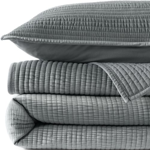 Textured Velvet Quilt and Sham - image 4
