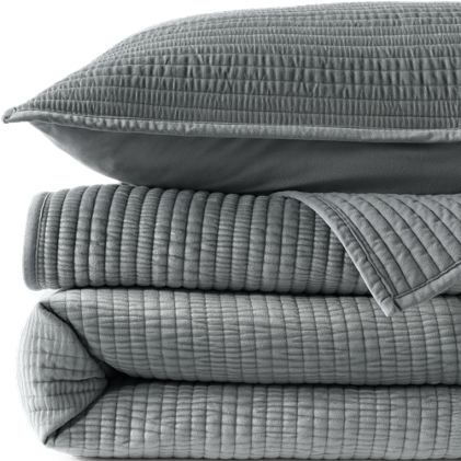Textured Velvet Quilt and Sham - image 3