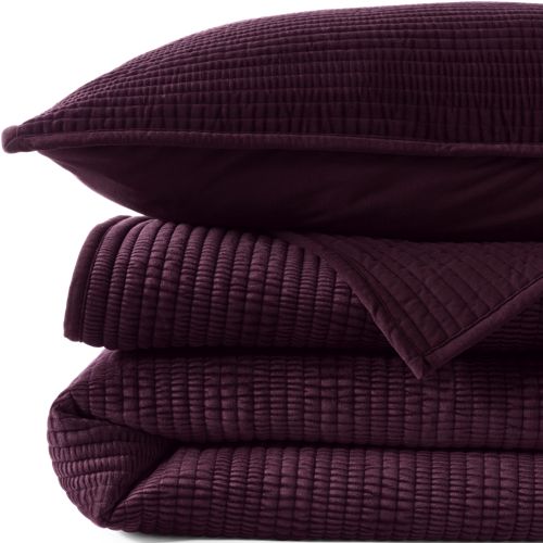 Textured Velvet Quilt and Sham - image 4
