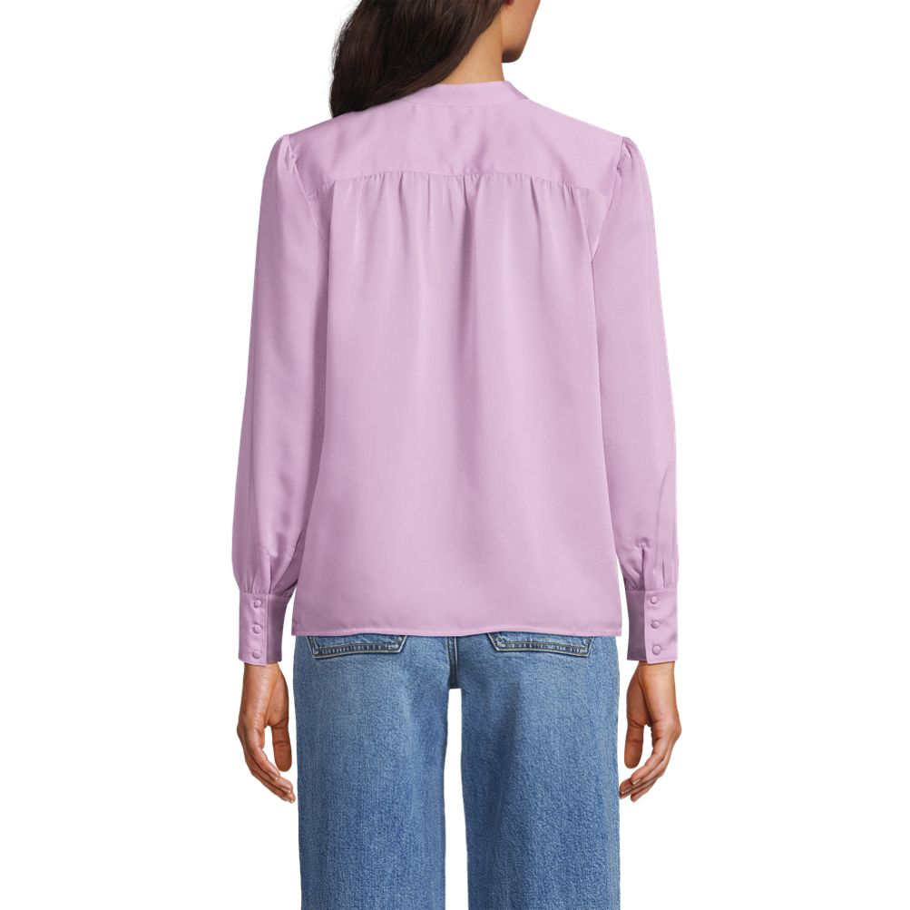 Women's Satin Popover Shirt | Lands' End