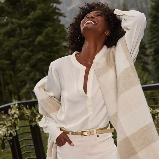 Women's Satin Popover Shirt - primary