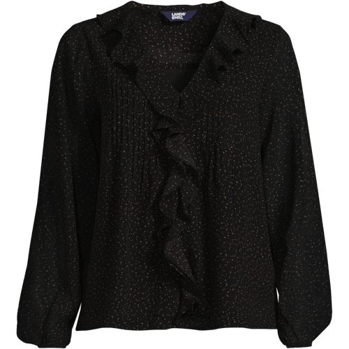 売れ筋商品|||ランズエンド カットソー トップス レディース Women's 3/4 Sleeve Lightweight Jersey Lattice Detail Top Black Women's 3/4 Sleeve Lightweight Jersey Lattice Detail Shirt