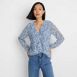 Women's Chiffon Ruffle Front Pleated Blouse, alternative image