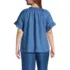 Women's Plus Size TENCEL Fibers Short Sleeve Ruffle Blouse, Back