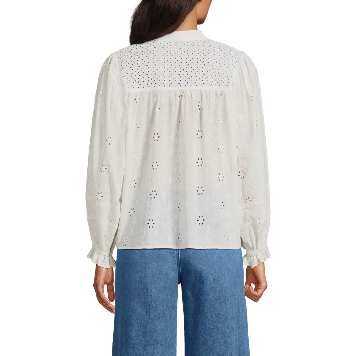 Women's Long Sleeve Cypress Eyelet Blouse