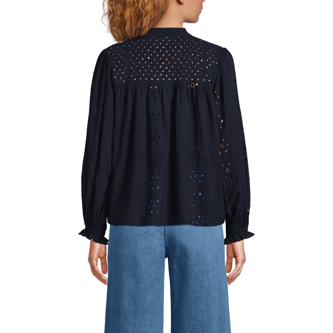 Women's Long Sleeve Cypress Eyelet Blouse