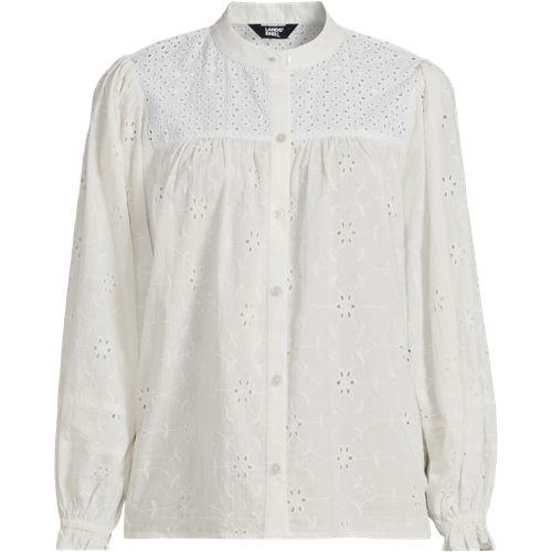 Women's Long Sleeve Cypress Eyelet Blouse, Front