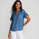 Women's TENCEL™ Fiber Ruffle Blouse, Front