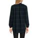 Women's Brushed Flannel Ruffle Split Neck Tunic, Back